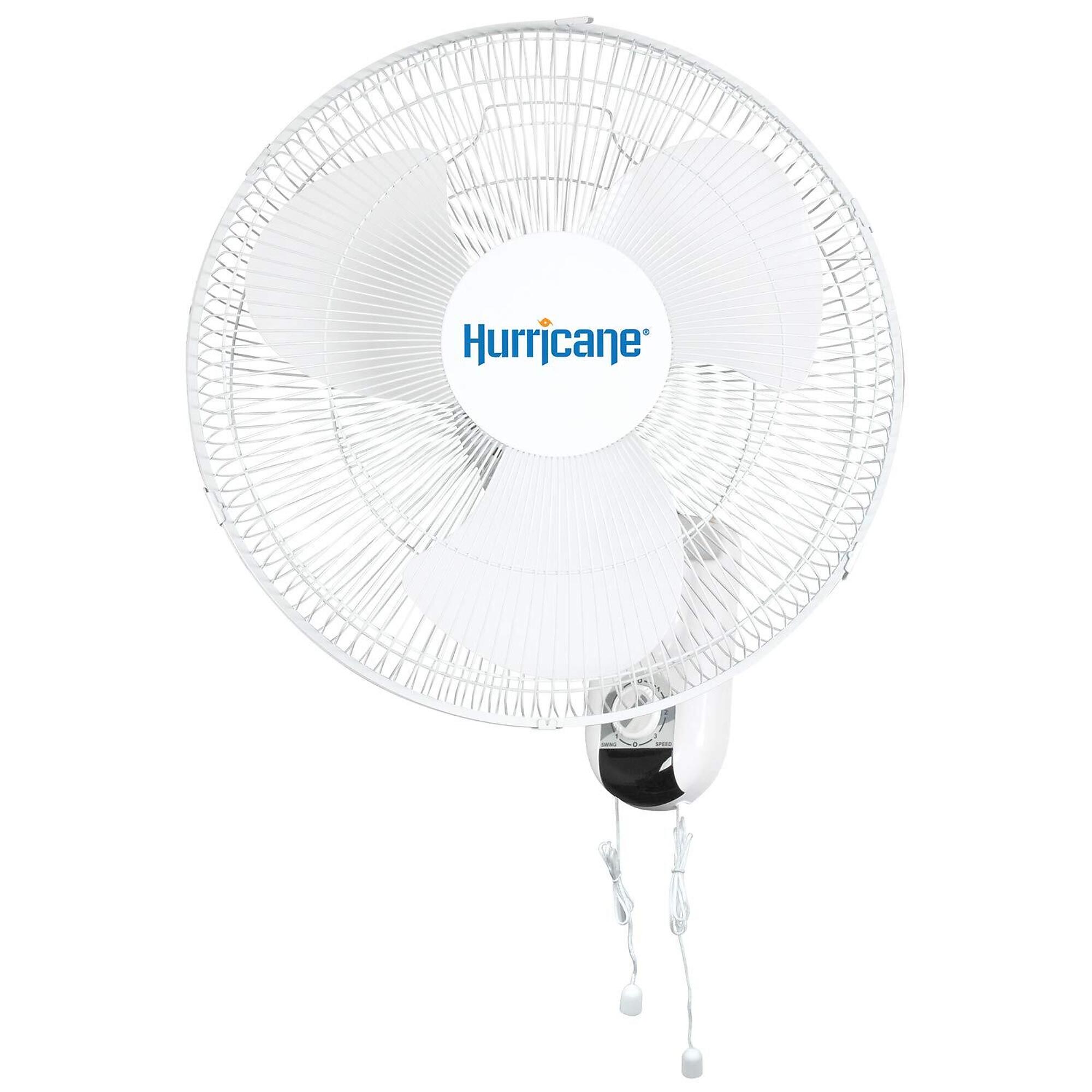 Hurricane Products, Hurricane Classic Oscillating Wall Mount Fan 16in., Fan Type Wall Mount, Fan Diameter 19.3 in, Model# HGC736503